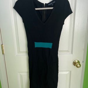 French connection black dress bodycon like zipped back